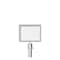 Montour Line Stanchion Post Top Sign Frame 11 x 14 in. H Polished Stainless Steel HDSF-1114-H-PS - alternate 1